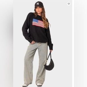 EDIKTED Usa Oversized Chunky Knit Sweater Size XS